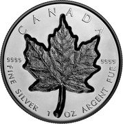 Canada 20 Dollars Super Incuse Maple Leaf. Black Rhodium 2023 CANADA FINE SILVER 1 OZ ARGENT PUR 9999 9999 coin reverse Canada 20 Dollars Super Incuse Maple Leaf. Black Rhodium 2023 CANADA FINE SILVER 1 OZ ARGENT PUR 9999 9999 coin reverse