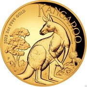 Australia 200 Dollars (Australian Kangaroo - High Relief.) IJ P KANGAROO 2023 2 OZ 9999 GOLD coin reverse Australia 200 Dollars (Australian Kangaroo - High Relief.) IJ P KANGAROO 2023 2 OZ 9999 GOLD coin reverse