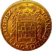 Portugal 20000 Reis (Joao V) IOANNES.V.D.G.PORT.ET.ALG.REX 20000 coin obverse Portugal 20000 Reis (Joao V) IOANNES.V.D.G.PORT.ET.ALG.REX 20000 coin obverse