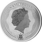 Samoa 25 Dollars (The African Springbock) SAMOA 2017 1 KG AG 999 IRB coin obverse Samoa 25 Dollars (The African Springbock) SAMOA 2017 1 KG AG 999 IRB coin obverse