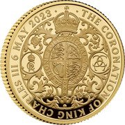 UK 25 Pounds The Coronation of HM King Charles III. Royal Arms 2023 THE CORONATION OF KING CHARLES III 6 MAY 2023 HONI SOIT QUI MAL Y PENSE coin reverse UK 25 Pounds The Coronation of HM King Charles III. Royal Arms 2023 THE CORONATION OF KING CHARLES III 6 MAY 2023 HONI SOIT QUI MAL Y PENSE coin reverse
