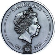 Samoa 25 Tala Chthonic Gods 2017  Antique Finish SAMOA 2017 IRB 1 KG AG999 coin obverse