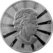 Canada 250 dollars (Maple Leaves) 250 DOLLARS ELIZABETH II D G REGINA SB coin obverse Canada 250 dollars (Maple Leaves) 250 DOLLARS ELIZABETH II D G REGINA SB coin obverse