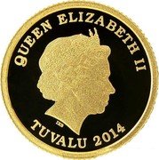 Tuvalu 3 Dollars (Cupid) QUEEN ELIZABETH II IRB TUVALU 2014 coin obverse Tuvalu 3 Dollars (Cupid) QUEEN ELIZABETH II IRB TUVALU 2014 coin obverse