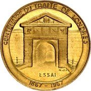 Luxembourg 40 Francs (Essai) X# E12 CENTENAIRE DU TRAITE DE LONDRES N.J.L. ESSAI 1867 - 1967 coin reverse Luxembourg 40 Francs (Essai) X# E12 CENTENAIRE DU TRAITE DE LONDRES N.J.L. ESSAI 1867 - 1967 coin reverse