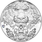 Niue 400 Dollars Czech Lion 2023 CM Proof ČESKÁ REPUBLIKA 5000G AG 999 coin reverse Niue 400 Dollars Czech Lion 2023 CM Proof ČESKÁ REPUBLIKA 5000G AG 999 coin reverse