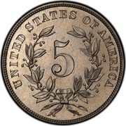 USA 5 Cents (Half Dime Pattern. Nickel) UNITED STATES OF AMERICA 5 coin reverse USA 5 Cents (Half Dime Pattern. Nickel) UNITED STATES OF AMERICA 5 coin reverse