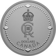 Canada 5 Dollars (Charles III’s Royal Cypher. Transition Obverse) C III R 5 DOLLARS CANADA coin reverse Canada 5 Dollars (Charles III’s Royal Cypher. Transition Obverse) C III R 5 DOLLARS CANADA coin reverse