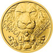 Niue 5 Dollars (Czech Lion) ČESKÁ REPUBLIKA 1/10OZ AU 999.9 coin reverse Niue 5 Dollars (Czech Lion) ČESKÁ REPUBLIKA 1/10OZ AU 999.9 coin reverse