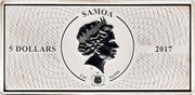 Samoa 5 Dollars (Milky Way) SAMOA 5 DOLLARS 2017 IRB 1 OZ AG999 coin obverse Samoa 5 Dollars (Milky Way) SAMOA 5 DOLLARS 2017 IRB 1 OZ AG999 coin obverse