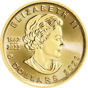 Canada 5 Dollars (Transition Obverse. Maple Leaf) 2023 ELIZABETH II 5 DOLLARS 1952 2022 coin obverse Canada 5 Dollars (Transition Obverse. Maple Leaf) 2023 ELIZABETH II 5 DOLLARS 1952 2022 coin obverse