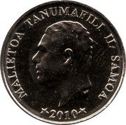 Samoa 5 Sene (Pineapple. Magnetic) MALIETOA TANUMAFILI II SAMOA 2010 coin obverse Samoa 5 Sene (Pineapple. Magnetic) MALIETOA TANUMAFILI II SAMOA 2010 coin obverse