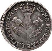 UK 5 Shillings Anne 1705  KM# 148b NEMO ME IMPVNE LACESSET 1705 coin reverse UK 5 Shillings Anne 1705  KM# 148b NEMO ME IMPVNE LACESSET 1705 coin reverse