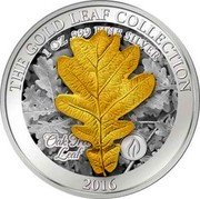 Samoa 5 Tala (3D Oak Tree Leaf) THE GOLD LEAF COLLECTION 1 OZ .999 FINE SILVER OAK TREE LEAF 2016 coin reverse Samoa 5 Tala (3D Oak Tree Leaf) THE GOLD LEAF COLLECTION 1 OZ .999 FINE SILVER OAK TREE LEAF 2016 coin reverse