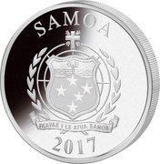 Samoa 5 Tala (Climate Zones of the World. Polar Zone) SAMOA 2017 FA'AVAE I LE ATUA SAMOA coin obverse Samoa 5 Tala (Climate Zones of the World. Polar Zone) SAMOA 2017 FA'AVAE I LE ATUA SAMOA coin obverse