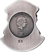 Samoa 5 Tala (Martin Luther) SAMOA 2017 1 OZ AG 999 $5 coin obverse Samoa 5 Tala (Martin Luther) SAMOA 2017 1 OZ AG 999 $5 coin obverse
