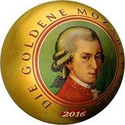 Samoa 5 Tala Mozart Ball 2016  Proof KM# 440 DIE GOLDENE MOZARTKUGEL 2016 coin reverse Samoa 5 Tala Mozart Ball 2016  Proof KM# 440 DIE GOLDENE MOZARTKUGEL 2016 coin reverse