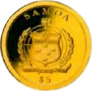 Samoa 5 Tala (Peter the Great) SAMOA $5 FA'AVAE I LE ATUA SAMOA coin obverse Samoa 5 Tala (Peter the Great) SAMOA $5 FA'AVAE I LE ATUA SAMOA coin obverse