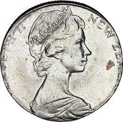 New Zealand 50 Cents (Planchet Error) ELIZABETH II NEW ZEALAND coin obverse New Zealand 50 Cents (Planchet Error) ELIZABETH II NEW ZEALAND coin obverse