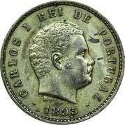 Portugal 5000 Reis (Carlos I Pattern) KM# Pn191 CARLOS I REI DE PORTUGAL ALVES 1895 coin obverse Portugal 5000 Reis (Carlos I Pattern) KM# Pn191 CARLOS I REI DE PORTUGAL ALVES 1895 coin obverse