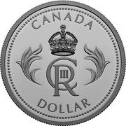 Canada Dollar (Charles III’s Royal Cypher. Transition Obverse) CANADA C III R DOLLAR coin reverse Canada Dollar (Charles III’s Royal Cypher. Transition Obverse) CANADA C III R DOLLAR coin reverse