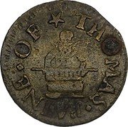 UK Farthing (Hampshire Andover. T. Paine) THOMAS PAINE OF coin obverse UK Farthing (Hampshire Andover. T. Paine) THOMAS PAINE OF coin obverse