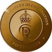 New Zealand Fifty Cents Charles III 1st Portrait - Coronation. 2023  Proof KING CHARLES III CORONATION CIIIR FIFTY CENTS coin reverse New Zealand Fifty Cents Charles III 1st Portrait - Coronation. 2023  Proof KING CHARLES III CORONATION CIIIR FIFTY CENTS coin reverse