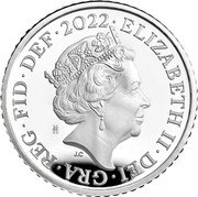 UK Five Pence (Royal Arms Shield Puzzle Memorial) ELIZABETH II DEI GRA REG FID DEF 2022 J.C 26/22 coin obverse UK Five Pence (Royal Arms Shield Puzzle Memorial) ELIZABETH II DEI GRA REG FID DEF 2022 J.C 26/22 coin obverse