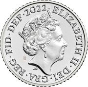 UK Five Pence (Royal Arms Shield Puzzle Memorial) ELIZABETH II DEI GRA REG FID DEF 2022 J.C 26/22 coin obverse UK Five Pence (Royal Arms Shield Puzzle Memorial) ELIZABETH II DEI GRA REG FID DEF 2022 J.C 26/22 coin obverse