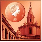 Samoa Half Dollar Caisson Ceiling - Sant Ivo alla Sapienza 2021 RB ELIZABETH II SAMOA 2021 coin obverse Samoa Half Dollar Caisson Ceiling - Sant Ivo alla Sapienza 2021 RB ELIZABETH II SAMOA 2021 coin obverse