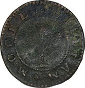 UK Half penny (Surrey Bagshot.W. Moore) WILLIAM MOORE coin obverse UK Half penny (Surrey Bagshot.W. Moore) WILLIAM MOORE coin obverse