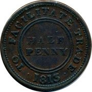 UK Halfpenny (John Knapp Junior. Vigornia) TO FACILITATE TRADE 1813 HALF PENNY coin reverse UK Halfpenny (John Knapp Junior. Vigornia) TO FACILITATE TRADE 1813 HALF PENNY coin reverse