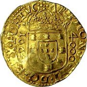 Portugal Moeda (4000 Reis) (Afonso VI) ALPHONSVS VI DG REX PORTUG 1664 4000 coin obverse Portugal Moeda (4000 Reis) (Afonso VI) ALPHONSVS VI DG REX PORTUG 1664 4000 coin obverse
