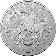 Australia One Dollar Coat of arms of Queensland 2023  BU in Capsule ELIZABETH II 1952 - 2022 AUSTRALIA 2023 AUDAX AT FIDELIS 1 OUNCE .999 AG coin obverse Australia One Dollar Coat of arms of Queensland 2023  BU in Capsule ELIZABETH II 1952 - 2022 AUSTRALIA 2023 AUDAX AT FIDELIS 1 OUNCE .999 AG coin obverse