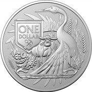 Australia One Dollar Coat of arms of Queensland 2023  BU in Capsule ONE DOLLAR QUEENSLAND coin reverse Australia One Dollar Coat of arms of Queensland 2023  BU in Capsule ONE DOLLAR QUEENSLAND coin reverse