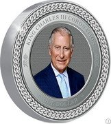 New Zealand One Dollar King Charles III Coronation 2023 KING CHARLES III CORONATION CR III ONE DOLLAR coin reverse New Zealand One Dollar King Charles III Coronation 2023 KING CHARLES III CORONATION CR III ONE DOLLAR coin reverse
