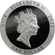 Niue One Dollar Kulukulu Bird 2022 Proof NIUE ELIZABETH II 2022 ONE DOLLAR coin obverse Niue One Dollar Kulukulu Bird 2022 Proof NIUE ELIZABETH II 2022 ONE DOLLAR coin obverse