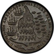 USA One Penny (Rhode Island Ship Token) D VLUGTENDE AMERICANEN VAN ROHDE YLAND AUG,T 1778 coin reverse USA One Penny (Rhode Island Ship Token) D VLUGTENDE AMERICANEN VAN ROHDE YLAND AUG,T 1778 coin reverse