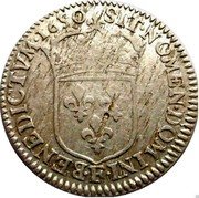 France 1/12 ECU (10 Sols) Louis XIV 1650 F KM# 166.6 SIT NOMEN DOMINI F BENEDICTVM 1650 coin reverse France 1/12 ECU (10 Sols) Louis XIV 1650 F KM# 166.6 SIT NOMEN DOMINI F BENEDICTVM 1650 coin reverse