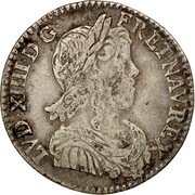 France 1/12 ECU (10 Sols) Louis XIV 1650 K KM# 166.10 LVD XIIII D G FR ET NAV REX coin obverse France 1/12 ECU (10 Sols) Louis XIV 1650 K KM# 166.10 LVD XIIII D G FR ET NAV REX coin obverse