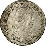 France 1/12 ECU (10 Sols) Louis XIV 1654 B KM# 166.2 LVD XIIII D G FR ET NAV REX coin obverse France 1/12 ECU (10 Sols) Louis XIV 1654 B KM# 166.2 LVD XIIII D G FR ET NAV REX coin obverse