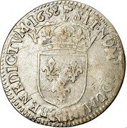 France 1/12 ECU (10 Sols) Louis XIV 1658 & KM# 166.22 SIT NOMEN DOMINI & BENEDICTVM 1658 coin reverse France 1/12 ECU (10 Sols) Louis XIV 1658 & KM# 166.22 SIT NOMEN DOMINI & BENEDICTVM 1658 coin reverse