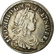 France 1/12 ECU (10 Sols) Louis XIV 1658 N KM# 166.13 LVD XIIII D G FR ET NAV REX coin obverse France 1/12 ECU (10 Sols) Louis XIV 1658 N KM# 166.13 LVD XIIII D G FR ET NAV REX coin obverse