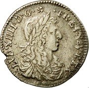 France 1/12 ECU (10 Sols) Louis XIV 1660 N KM# 199.9 LVD XIIII D G FR ET NAV REX coin obverse France 1/12 ECU (10 Sols) Louis XIV 1660 N KM# 199.9 LVD XIIII D G FR ET NAV REX coin obverse