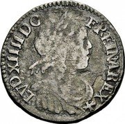 France 1/12 ECU (10 Sols) Louis XIV 1661 V KM# 181 LVD XIIII D G FR ET NA REX coin obverse France 1/12 ECU (10 Sols) Louis XIV 1661 V KM# 181 LVD XIIII D G FR ET NA REX coin obverse
