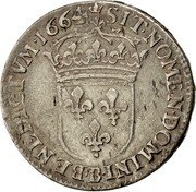 France 1/12 ECU (10 Sols) Louis XIV 1664 B KM# 199.2 SIT NOMEN DOMINI B BENEDICTVM 1664 coin reverse France 1/12 ECU (10 Sols) Louis XIV 1664 B KM# 199.2 SIT NOMEN DOMINI B BENEDICTVM 1664 coin reverse