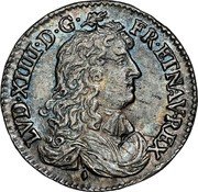 France 1/12 ECU (10 Sols) Louis XIV 1682 & KM# 235.2 LVD XIIII D G FR ET NAV REX coin obverse France 1/12 ECU (10 Sols) Louis XIV 1682 & KM# 235.2 LVD XIIII D G FR ET NAV REX coin obverse