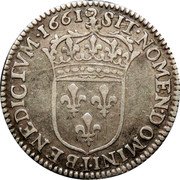 France 1/12 ECU (10 Sols) Louis XIV 1661 I KM# 199.5 SIT NOMEN DOMINI I BENEDICTVM 1660 coin reverse France 1/12 ECU (10 Sols) Louis XIV 1661 I KM# 199.5 SIT NOMEN DOMINI I BENEDICTVM 1660 coin reverse