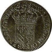 France 1/16 ECU Louis XIV 1686 LL KM# 258.1 SIT NOMEN DOMINI LL BENEDICTVM 1686 coin reverse