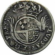France 1/16 ECU (Louis XIV) KM# 305 SIT. NOMEN. DOMINI BENEDICTVM. 1686 coin reverse